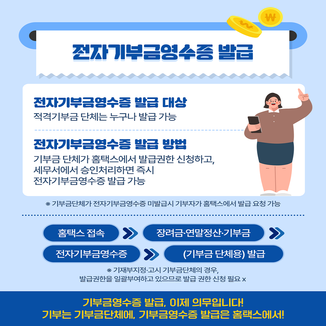 전자기부금영수증 의무발급 제도
